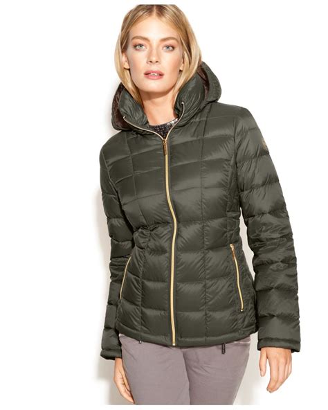 green michael kors puffer coat|michael kors puffer coat packable.